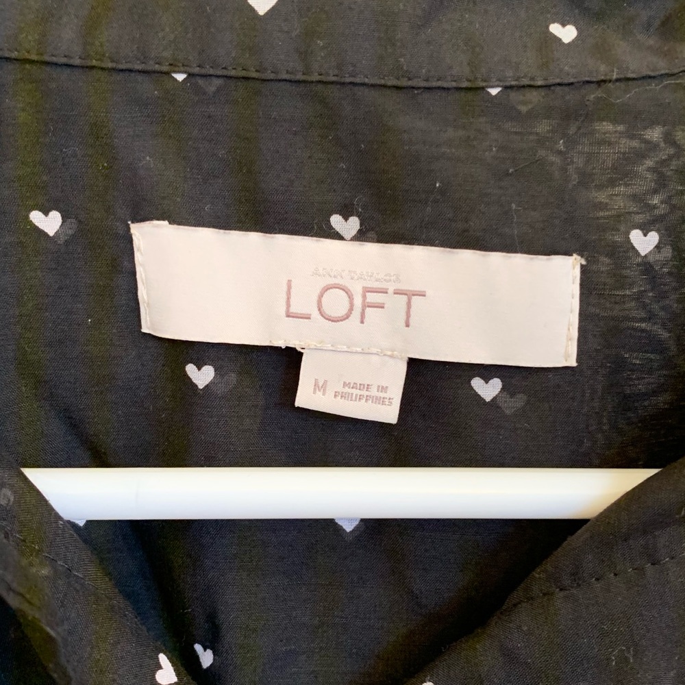 Loft mini hearts button down - Picture 5 of 5